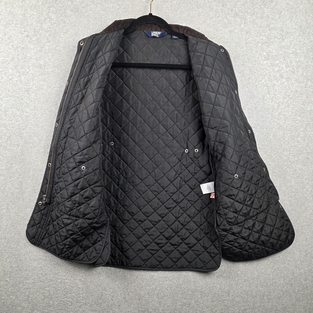 Lands' End Coat Womens S Petite Black Quilted Primaloft Lined Jacket Winter‎ - Picture 3 of 13